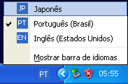 lista de idiomas barra de idiomas