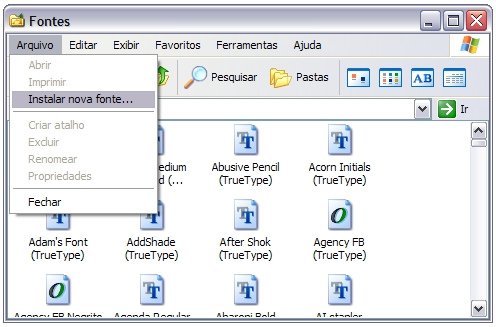 Pasta instalar fontes japonesas - Como instalar e remover letras japonesas do computador