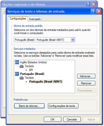 suporte a japones do windows adicionar